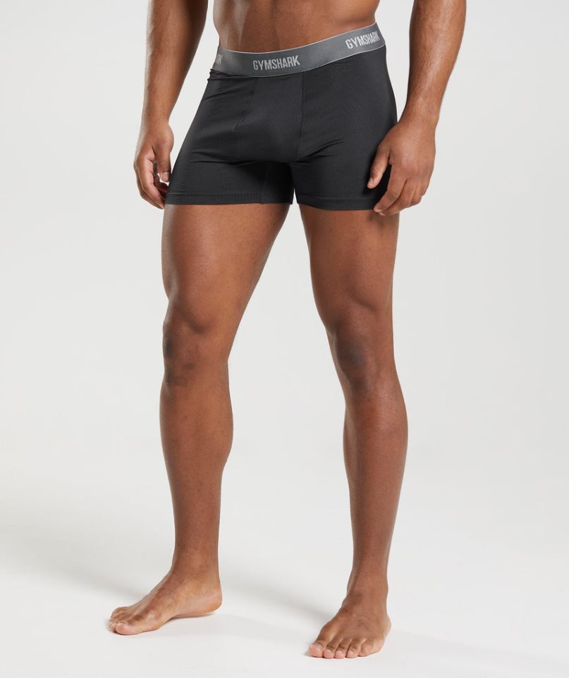 Ropa Interior Gymshark Sports Tech Boxers 2pk Hombre Negras Verde Oliva | ES9836-XJ