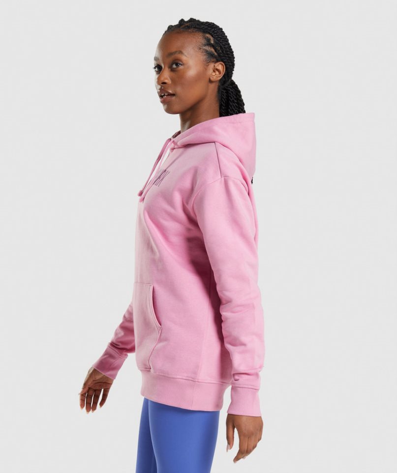 Sudadera Con Capucha Gymshark Apollo Oversized Mujer Rosas | ES0589-OU