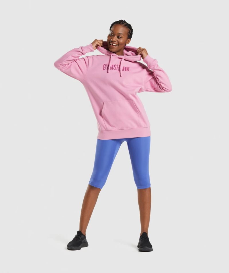 Sudadera Con Capucha Gymshark Apollo Oversized Mujer Rosas | ES0589-OU