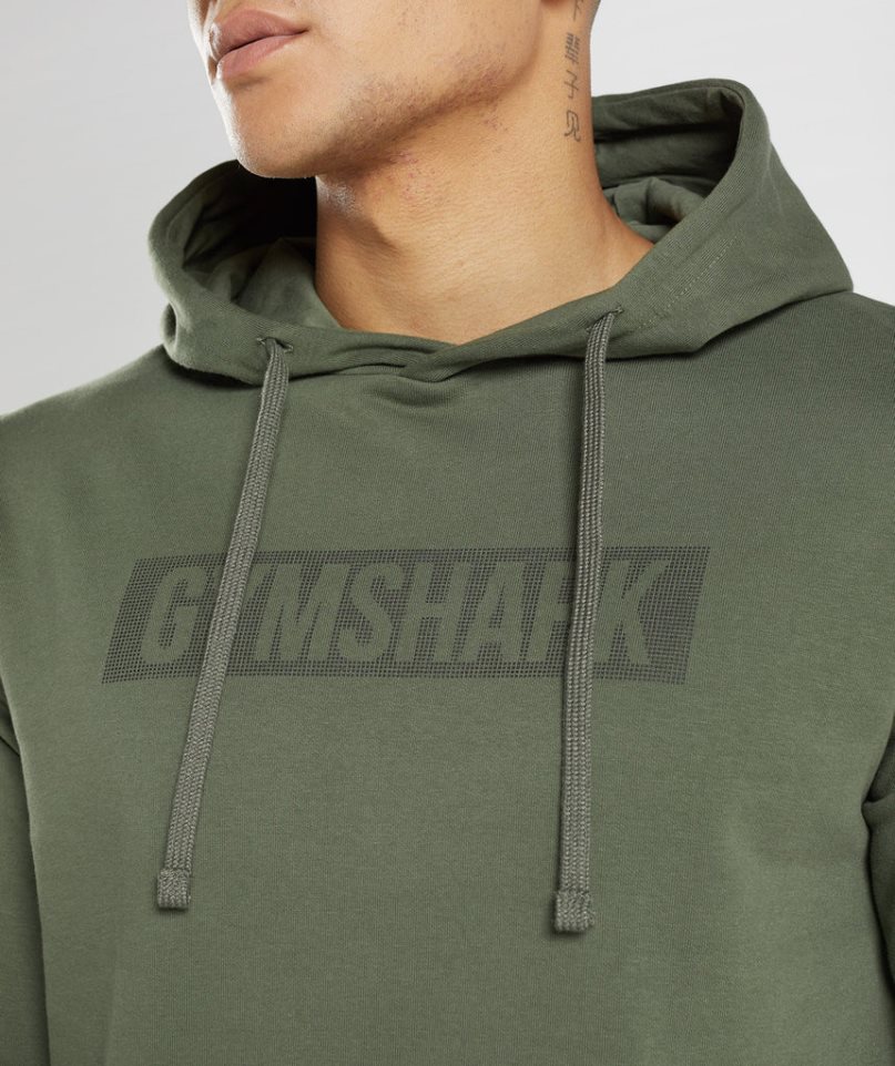 Sudadera Con Capucha Gymshark Block Hombre Verde Oliva | ES4285-JR