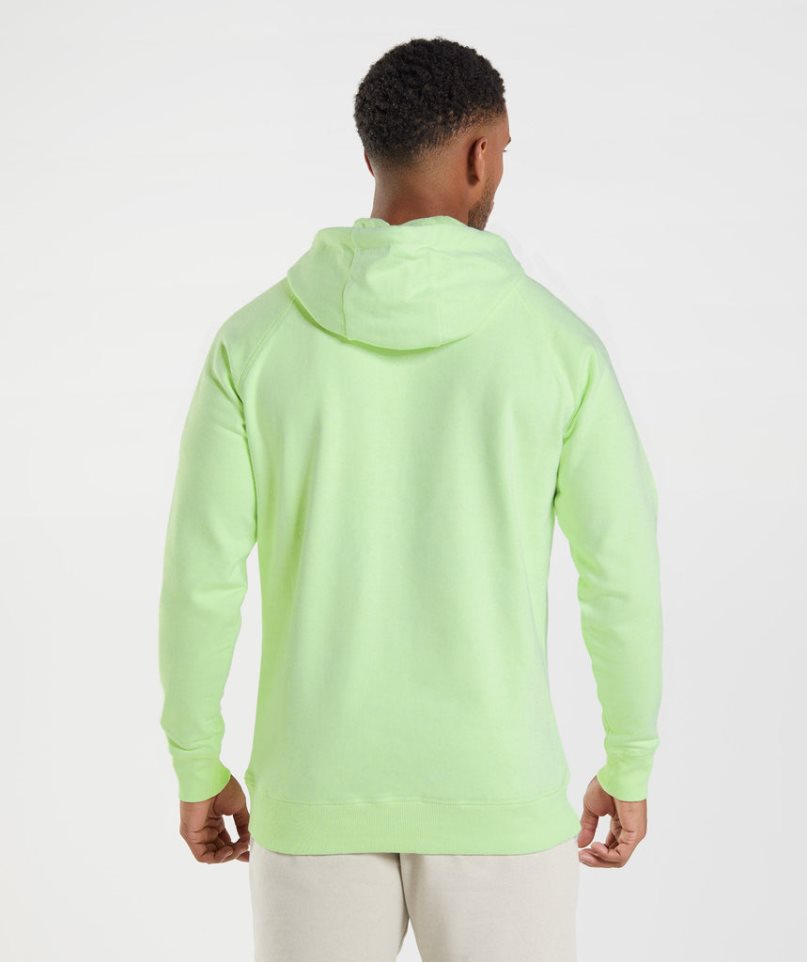 Sudadera Con Capucha Gymshark Crest Hombre Verde Claro | ES5049-ZO