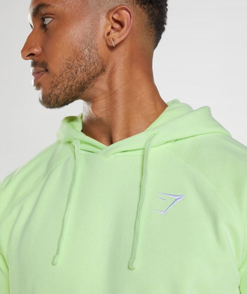 Sudadera Con Capucha Gymshark Crest Hombre Verde Claro | ES5049-ZO