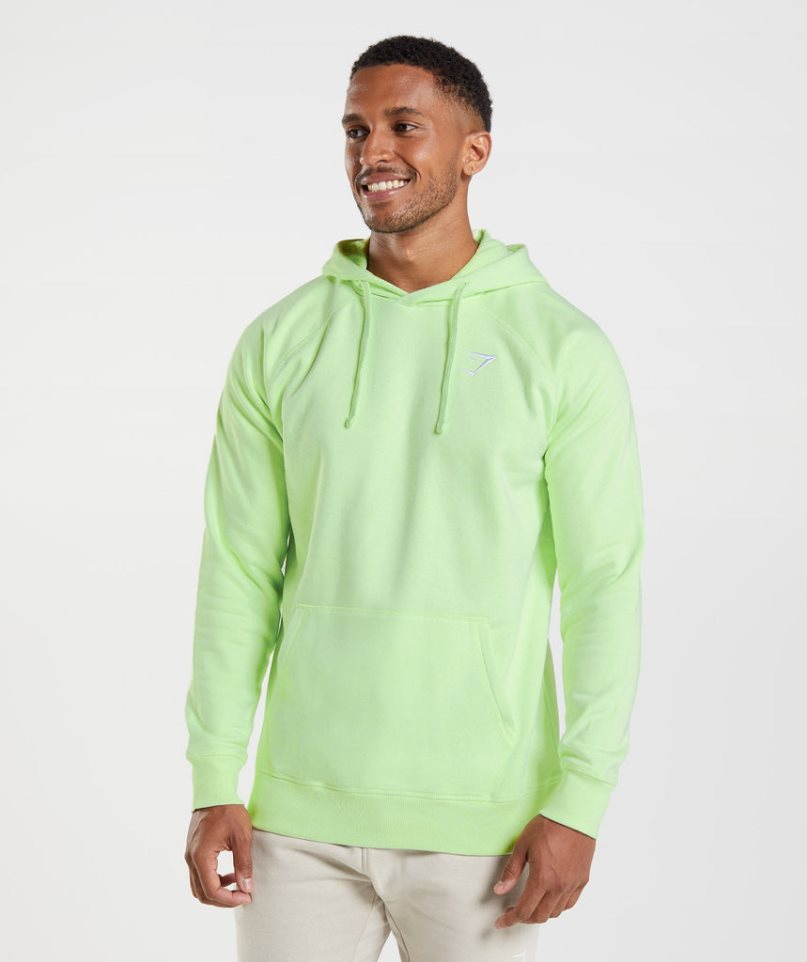 Sudadera Con Capucha Gymshark Crest Hombre Verde Claro | ES5049-ZO