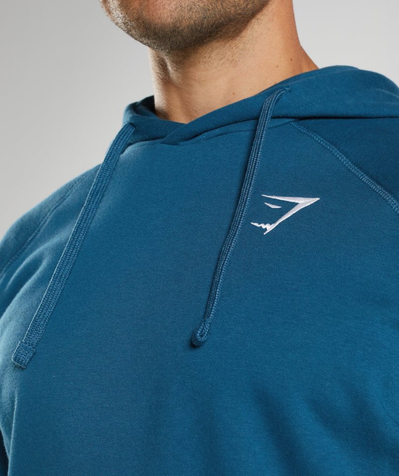 Sudadera Con Capucha Gymshark Crest Hombre Azules | ES6793-HM