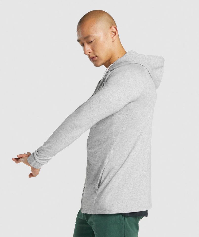 Sudadera Con Capucha Gymshark Critical 2.0 Zip Up Hombre Gris Claro | ES9640-LM