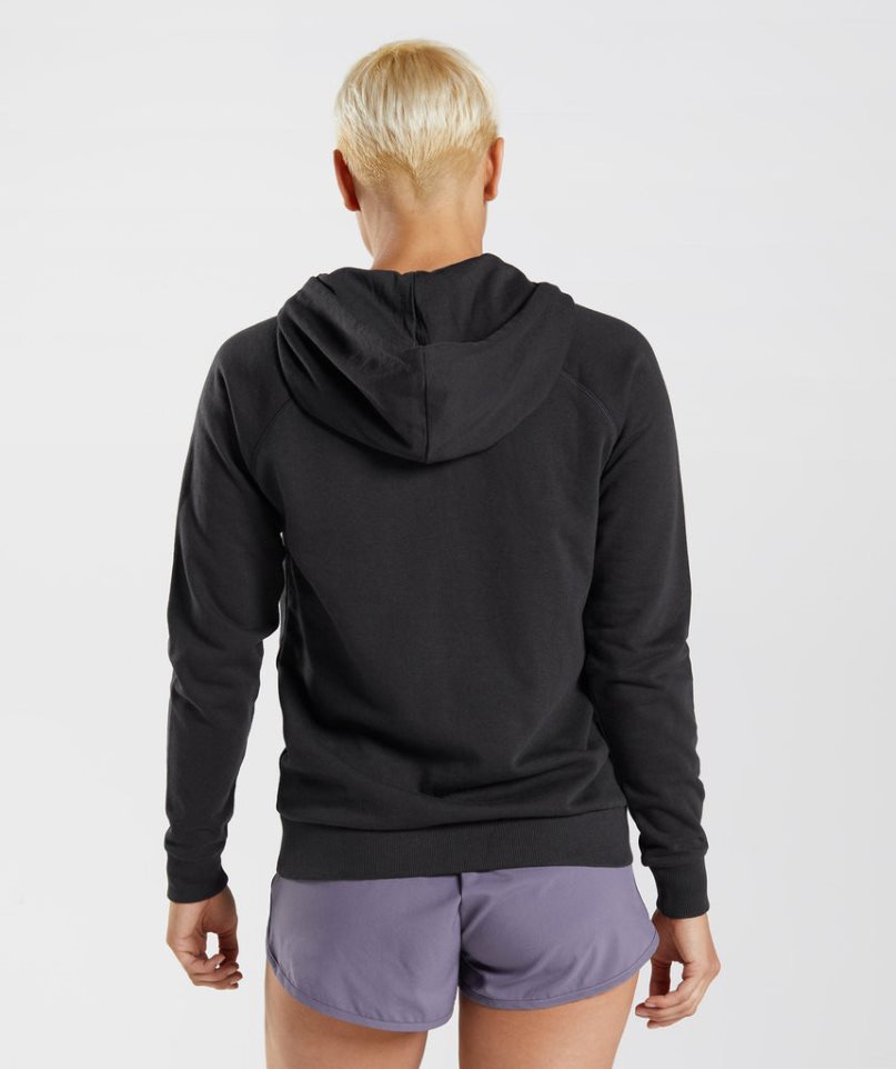 Sudadera Con Capucha Gymshark Entrenamiento Zip Mujer Negras | ES1240-CW