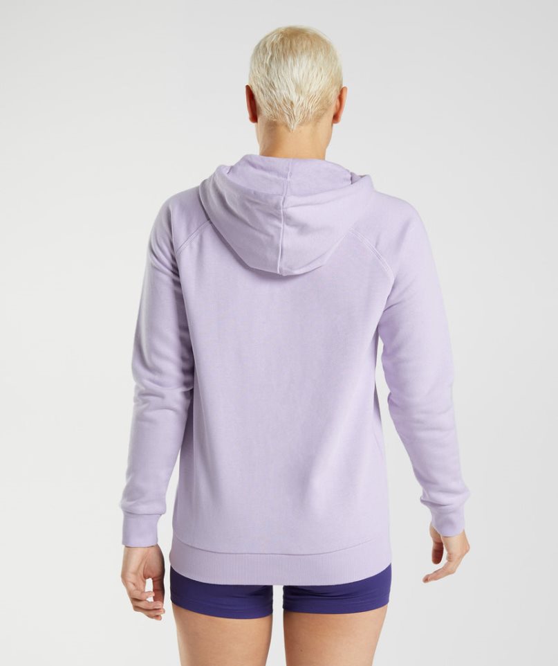 Sudadera Con Capucha Gymshark Entrenamiento Zip Mujer Lavanda | ES1972-PT