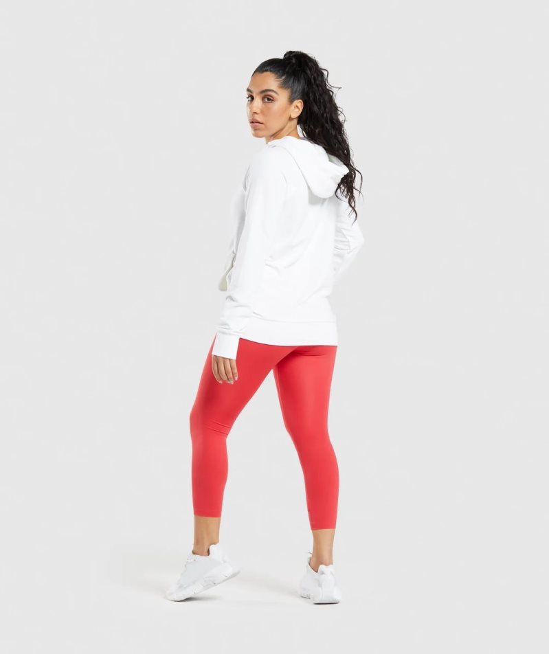 Sudadera Con Capucha Gymshark Entrenamiento Mujer Blancas | ES3081-DS