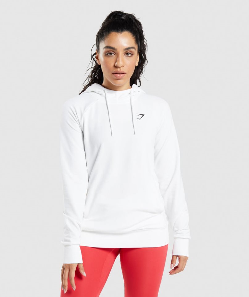 Sudadera Con Capucha Gymshark Entrenamiento Mujer Blancas | ES3081-DS