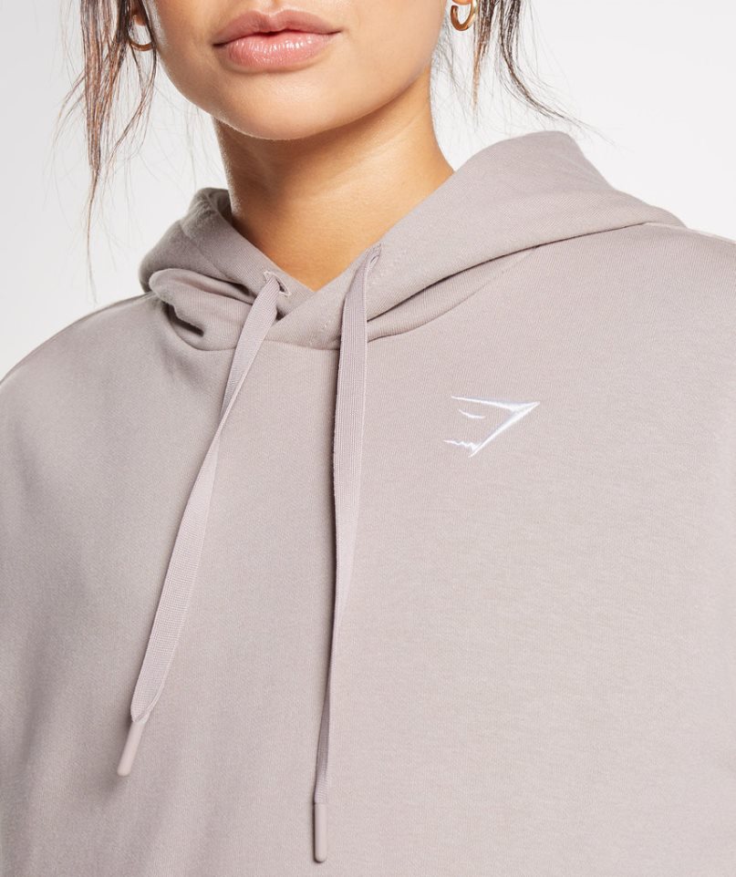 Sudadera Con Capucha Gymshark Entrenamiento Oversized Mujer Gris | ES3254-ZP