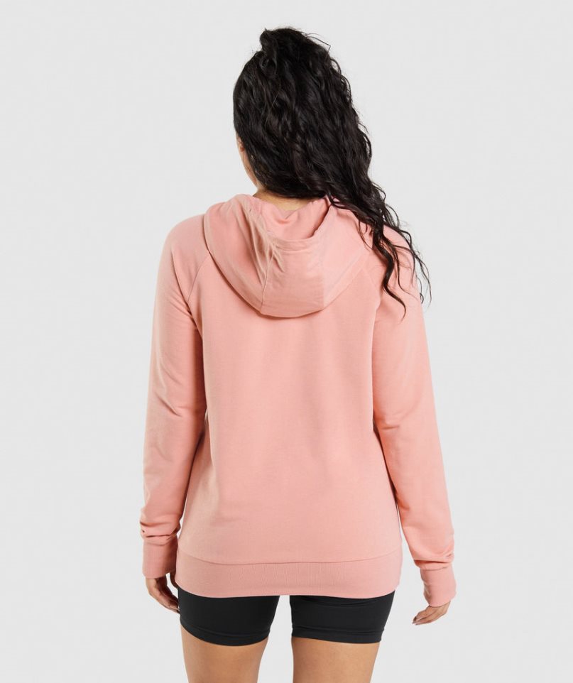 Sudadera Con Capucha Gymshark Entrenamiento Mujer Rosas | ES3264-PF