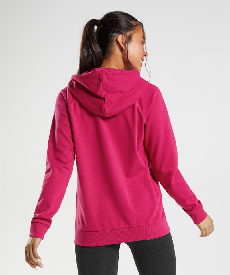 Sudadera Con Capucha Gymshark Entrenamiento Zip Mujer Fucsia | ES3842-CQ