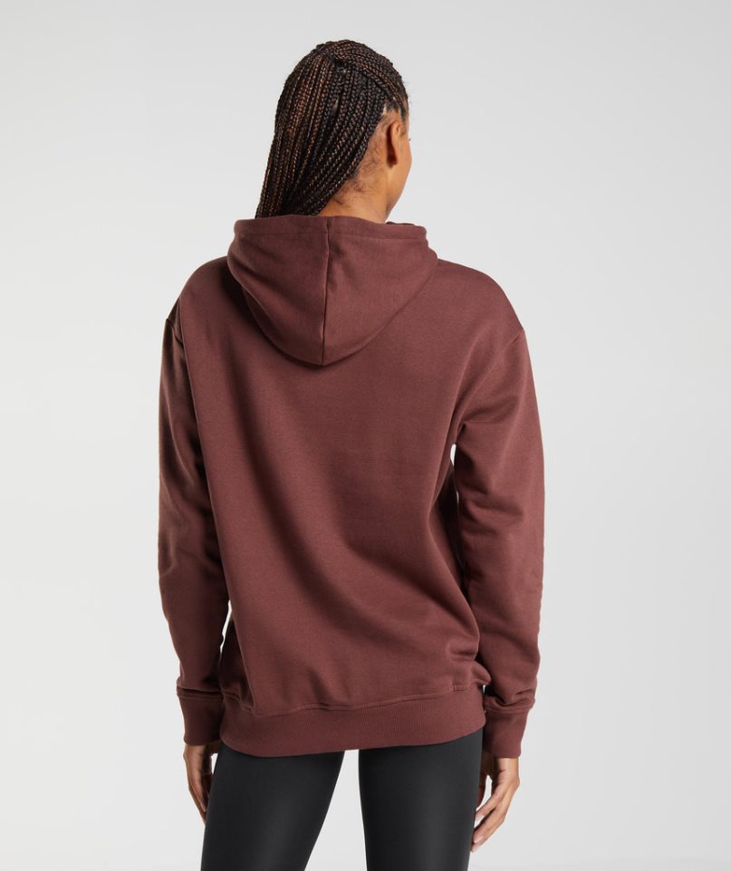 Sudadera Con Capucha Gymshark Entrenamiento Boyfriend Mujer Marrones | ES5497-MA