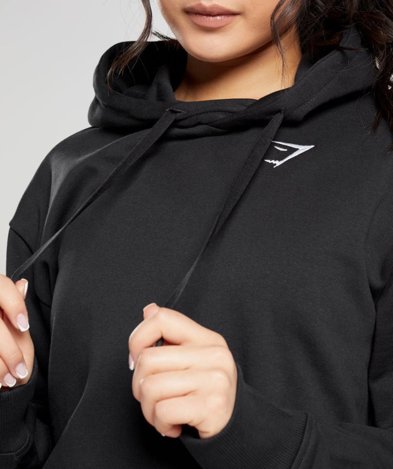 Sudadera Con Capucha Gymshark Entrenamiento Oversized Mujer Negras | ES7542-VZ