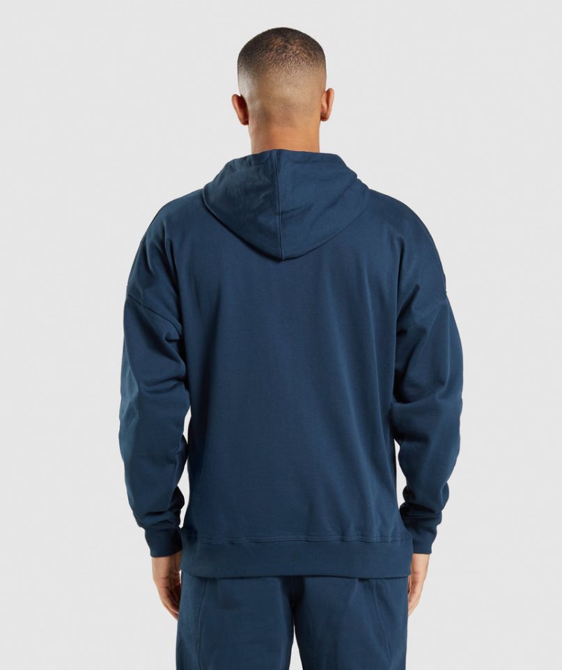 Sudadera Con Capucha Gymshark Essential Zip Up Hombre Azul Marino | ES3521-CZ