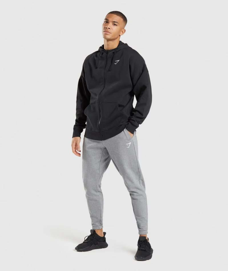 Sudadera Con Capucha Gymshark Essential Zip Up Hombre Negras | ES5749-EF