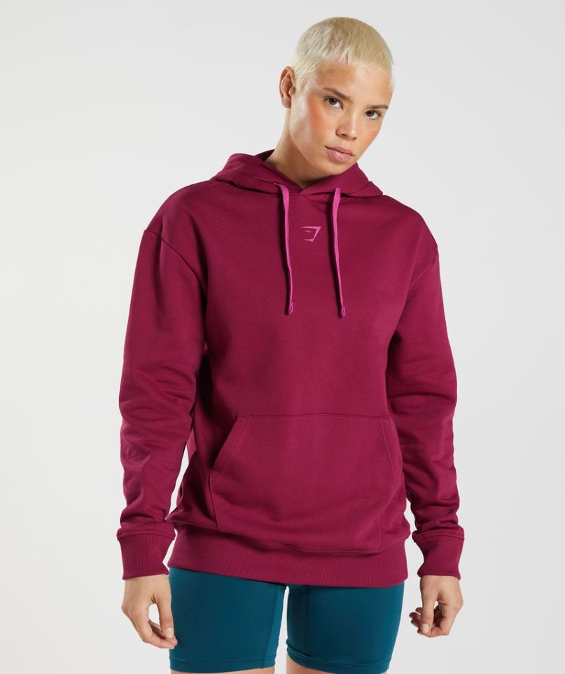 Sudadera Con Capucha Gymshark Graphics Fraction Mujer Fucsia | ES8095-KL