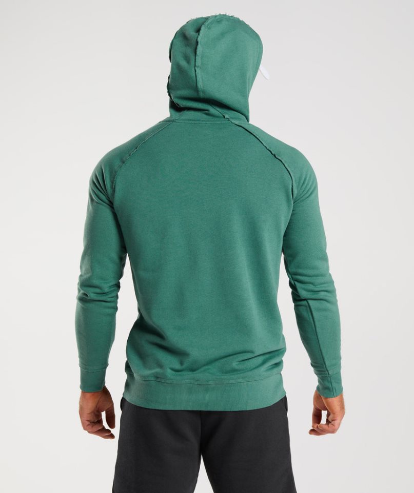 Sudadera Con Capucha Gymshark Legacy Hombre Verde | ES5206-DS