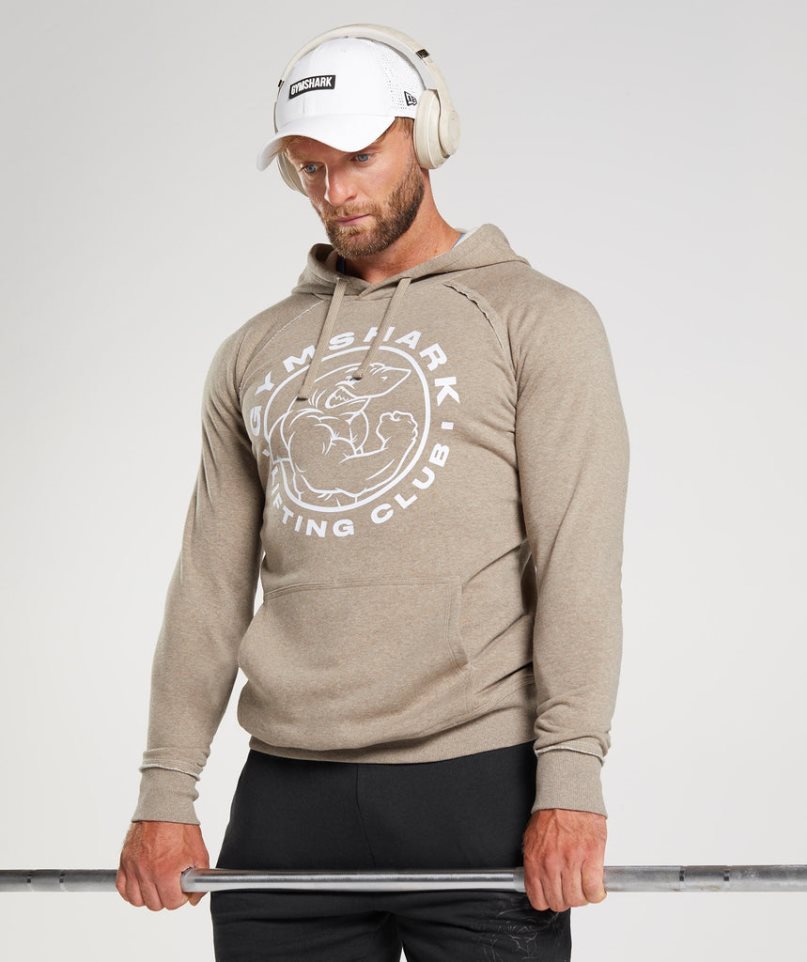 Sudadera Con Capucha Gymshark Legacy Hombre Beige | ES5347-ON