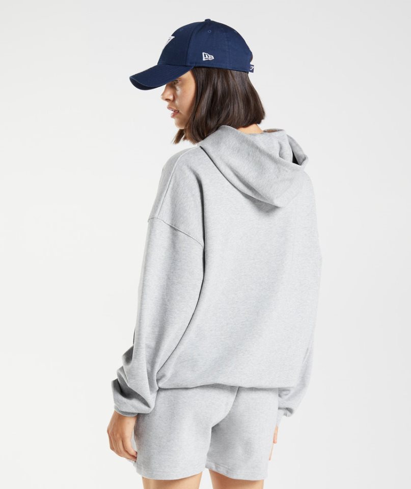 Sudadera Con Capucha Gymshark Rest Day Sweats Mujer Gris Claro | ES1498-JV