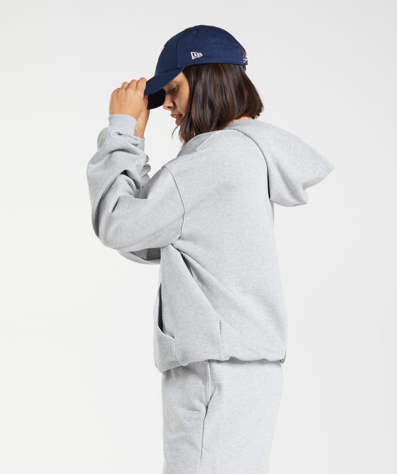 Sudadera Con Capucha Gymshark Rest Day Sweats Mujer Gris Claro | ES1498-JV