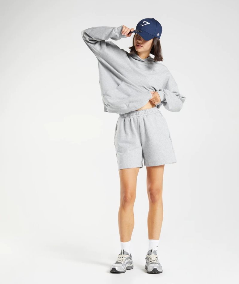 Sudadera Con Capucha Gymshark Rest Day Sweats Mujer Gris Claro | ES1498-JV