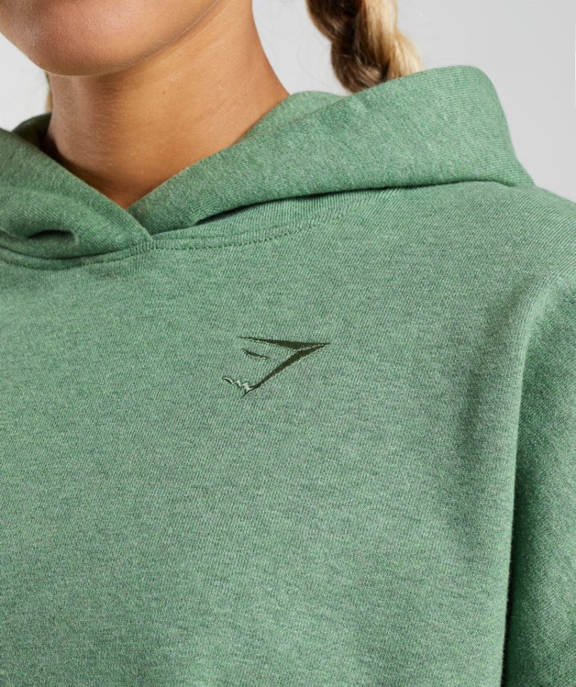 Sudadera Con Capucha Gymshark Rest Day Sweats Mujer Verde | ES5862-YZ