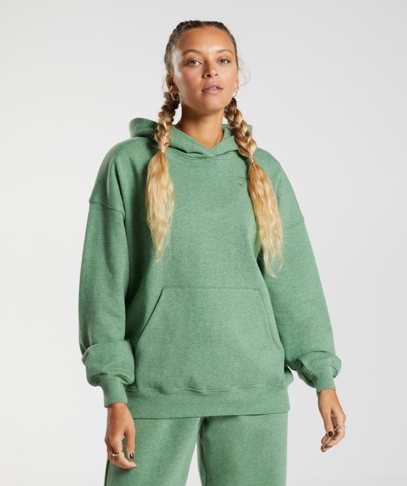 Sudadera Con Capucha Gymshark Rest Day Sweats Mujer Verde | ES5862-YZ