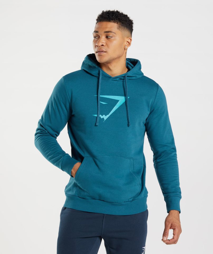 Sudadera Con Capucha Gymshark Sharkhead Infill Hombre Azules | ES7356-OD