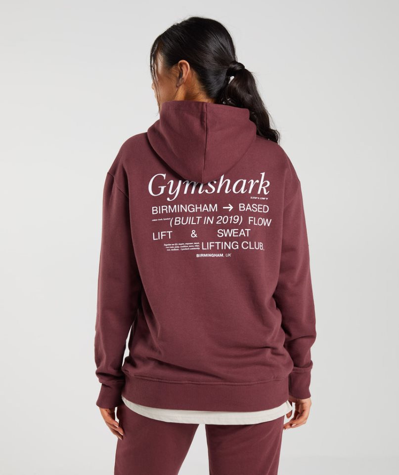 Sudadera Con Capucha Gymshark Social Club Oversized Mujer Marrones | ES6097-XV