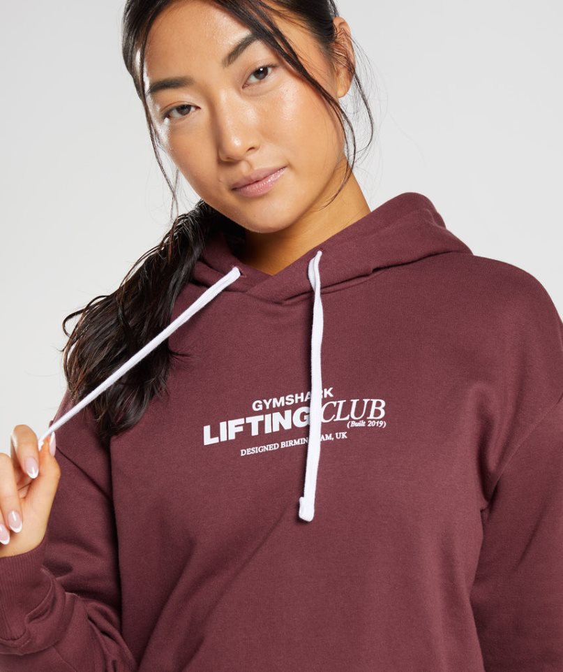 Sudadera Con Capucha Gymshark Social Club Oversized Mujer Marrones | ES6097-XV