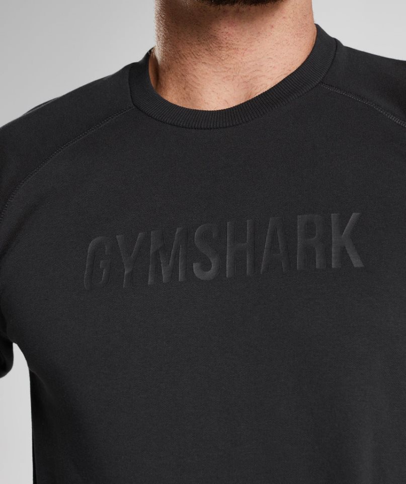 Sudaderas Gymshark Apollo Crew Hombre Negras | ES7180-MD