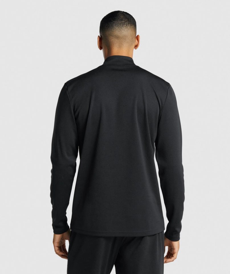 Sudaderas Gymshark Arrival 1/4 Zip Hombre Negras | ES9514-MZ