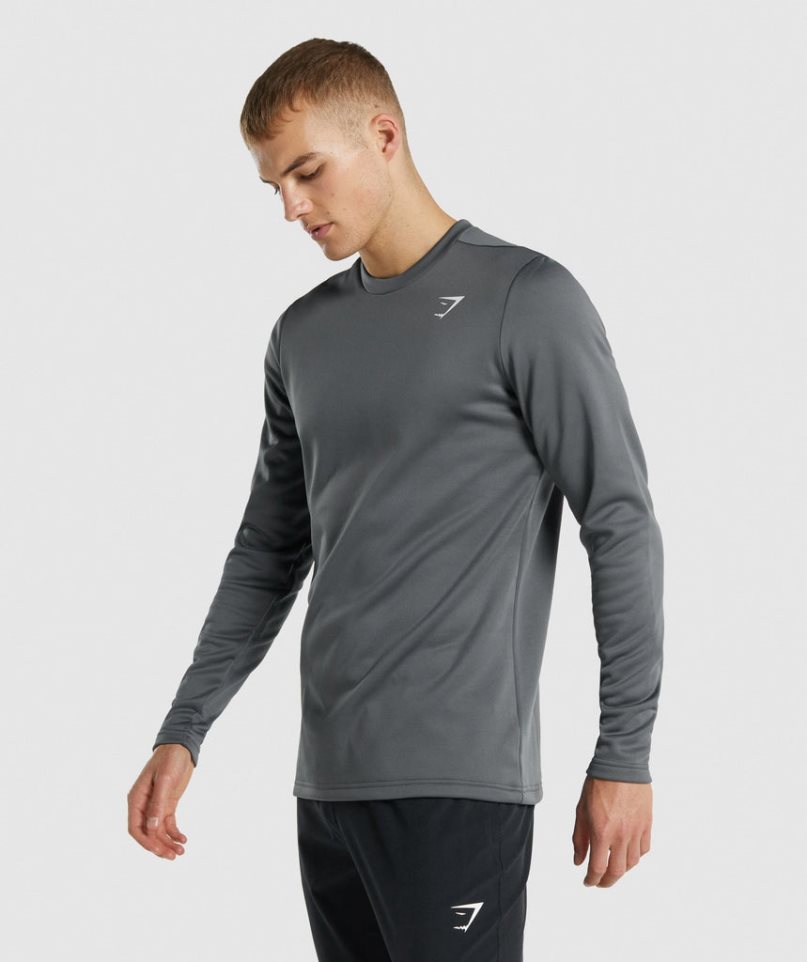 Sudaderas Gymshark Arrival Crew Hombre Gris Oscuro | ES5861-HO