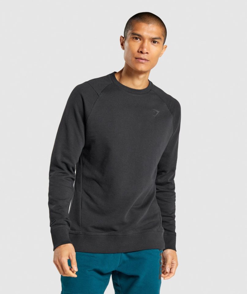 Sudaderas Gymshark Bold Crew Hombre Negras | ES2510-GM