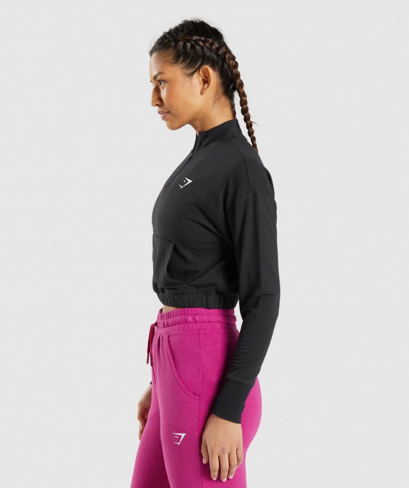 Sudaderas Gymshark Entrenamiento Pippa Mujer Negras | ES1046-ZA