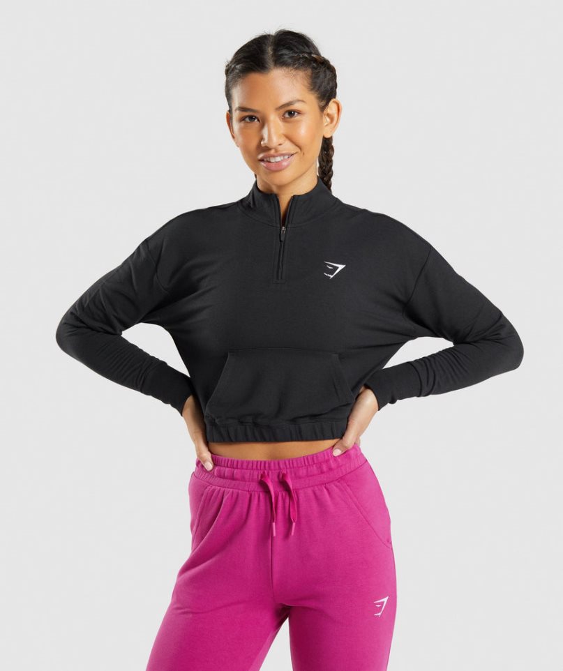 Sudaderas Gymshark Entrenamiento Pippa Mujer Negras | ES1046-ZA