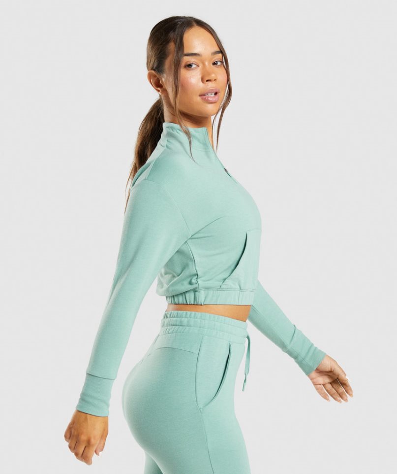 Sudaderas Gymshark Entrenamiento Pippa Mujer Turquesa | ES8923-DA