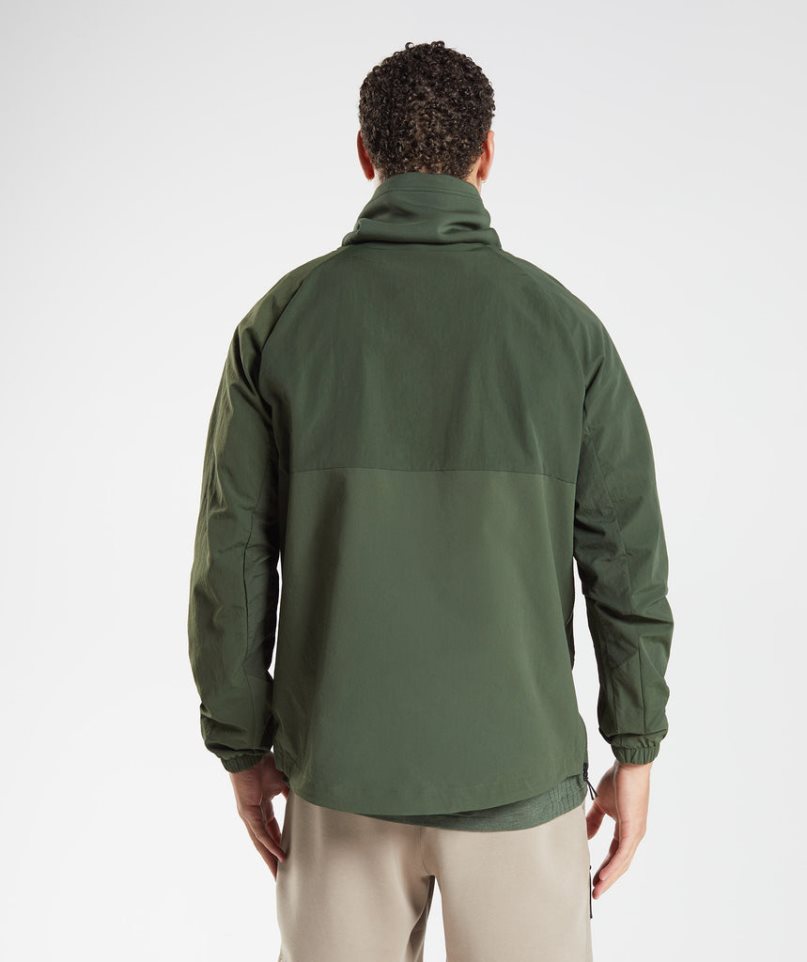 Sudaderas Gymshark Retake Anorak Hombre Verde Oliva | ES1540-FX