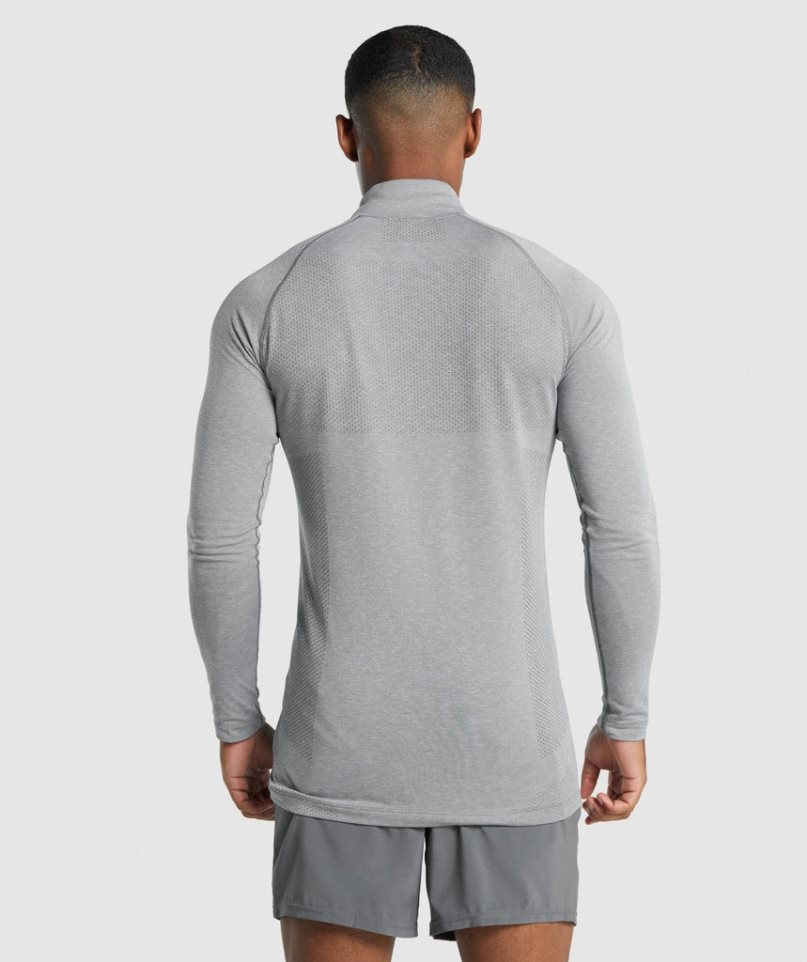 Sudaderas Gymshark Vital Light 1/4 Zip Hombre Gris Claro | ES1839-TJ