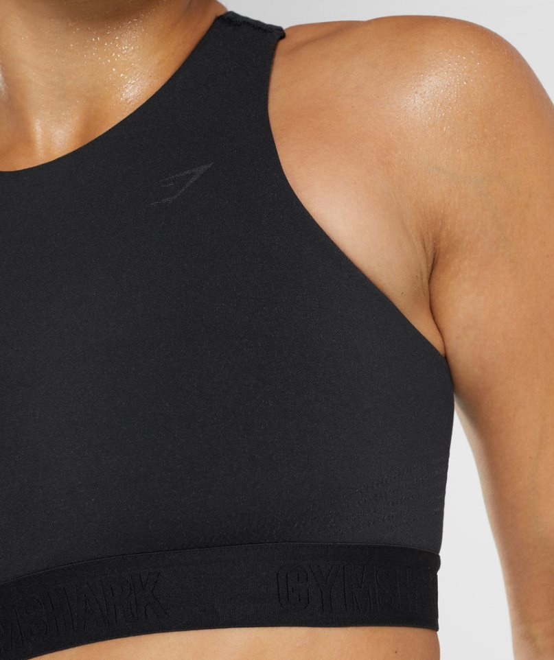 Sujetadores Deportivos Gymshark 315 Performance High Neck Mujer Negras | ES6294-WO