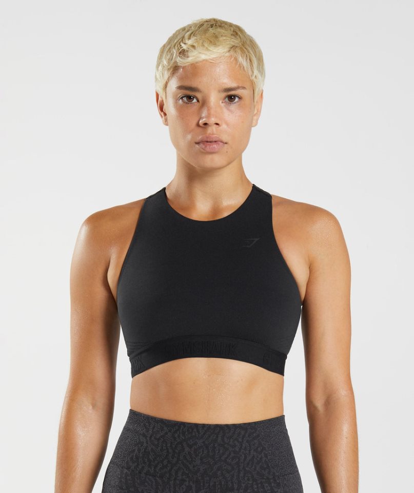 Sujetadores Deportivos Gymshark 315 Performance High Neck Mujer Negras | ES6294-WO