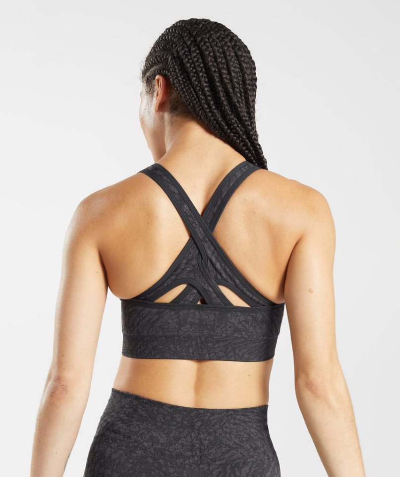 Sujetadores Deportivos Gymshark Adapt Animal Seamless Mujer Negras | ES6189-NU