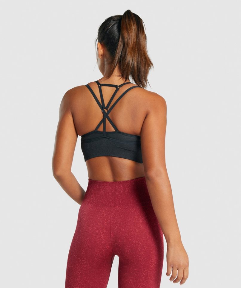 Sujetadores Deportivos Gymshark Adapt Fleck Seamless Mujer Negras | ES8401-SF