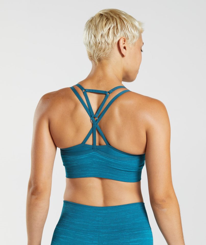 Sujetadores Deportivos Gymshark Adapt Marl Seamless Mujer Turquesa | ES0731-NM