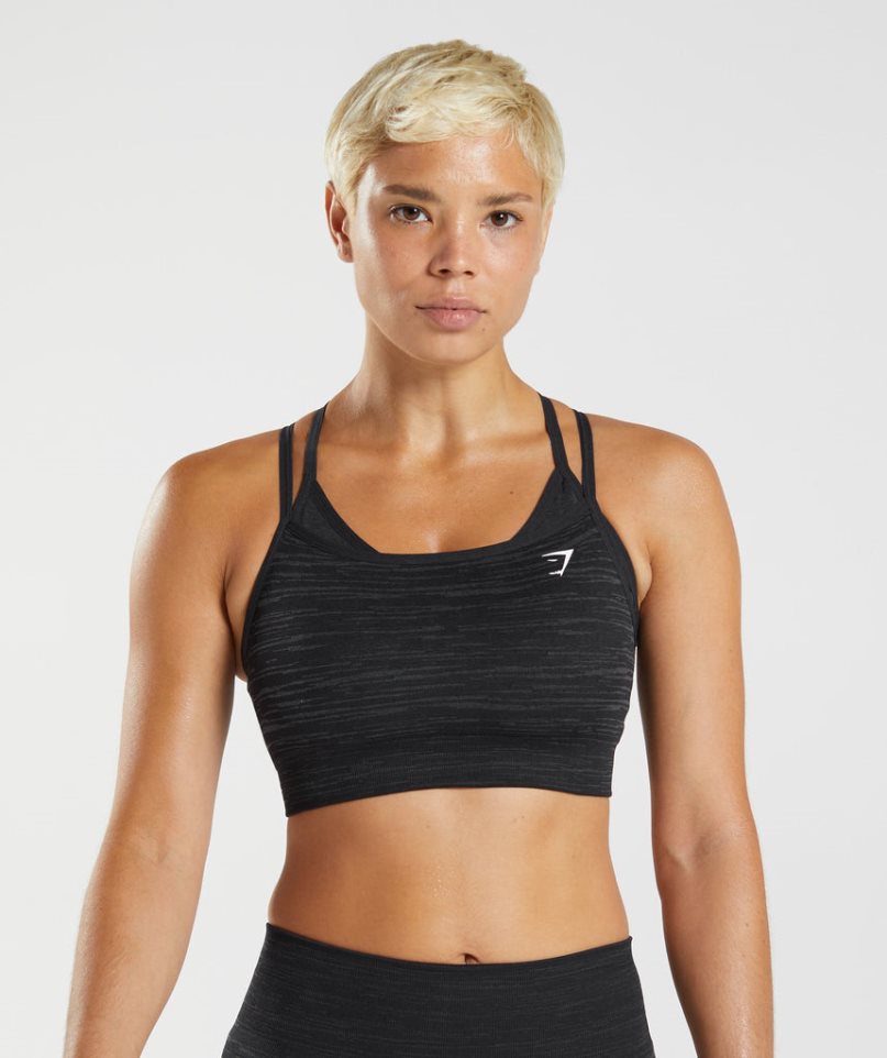 Sujetadores Deportivos Gymshark Adapt Marl Seamless Mujer Negras | ES3527-UH