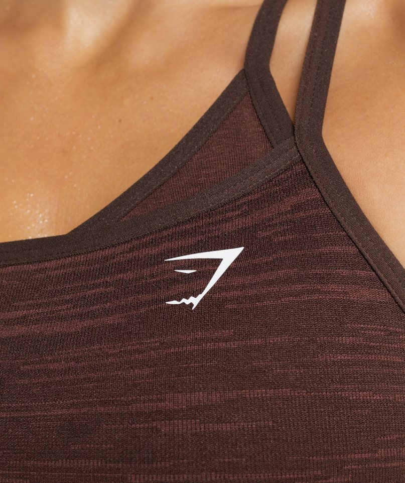 Sujetadores Deportivos Gymshark Adapt Marl Seamless Mujer Marrones Oscuro | ES5217-BL