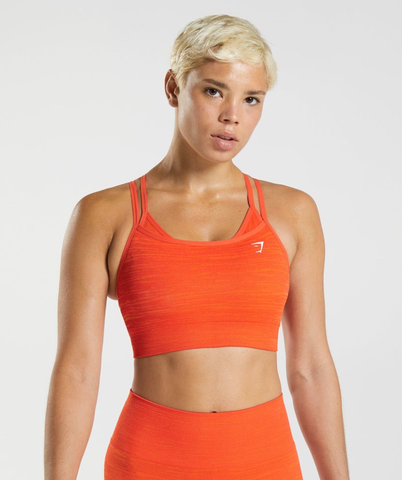 Sujetadores Deportivos Gymshark Adapt Marl Seamless Mujer Naranjas | ES6024-CM