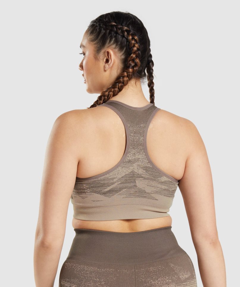 Sujetadores Deportivos Gymshark Adapt Ombre Seamless Mujer Marrones | ES1643-PN