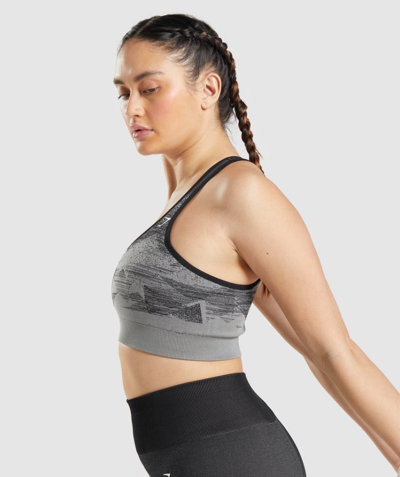 Sujetadores Deportivos Gymshark Adapt Ombre Seamless Mujer Negras | ES8294-HQ